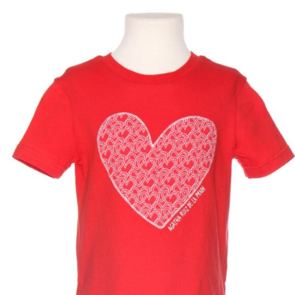 Agatha Ruiz de la Prada red hearted t-shirt NWT - Picture 1 of 3